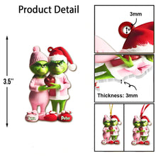 Load image into Gallery viewer, Personalized Grinchy Couple Christmas Ornament Gift
