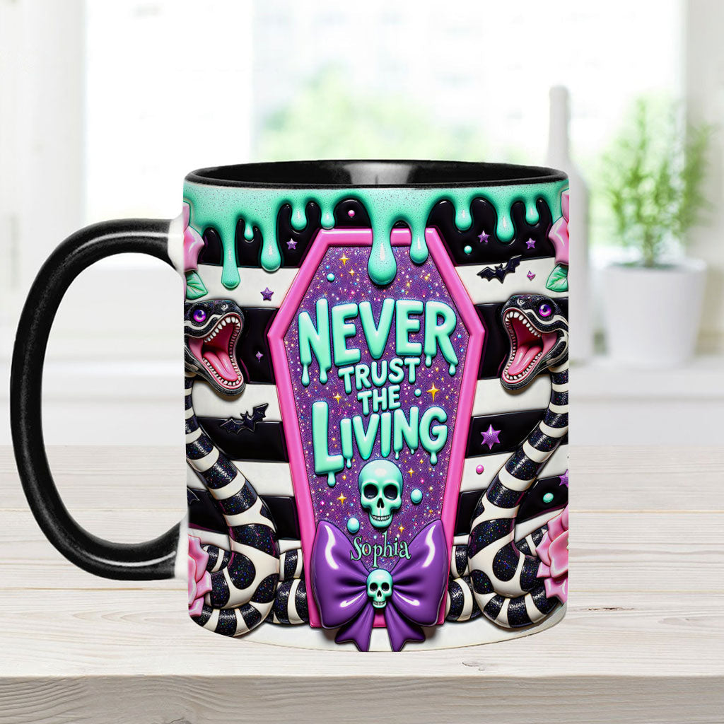 Personalized Accent Mug Never Trust The Living Gift for Couple