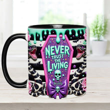 Load image into Gallery viewer, Personalized Accent Mug Never Trust The Living Gift for Couple
