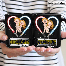Load image into Gallery viewer, Personalized Couple Mug Custom Names Best Couple in the Galaxy Gift
