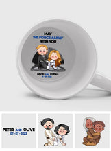 Load image into Gallery viewer, Personalized Hidden Message Coffee Mug with Custom Name - May The Force Be With You Gift
