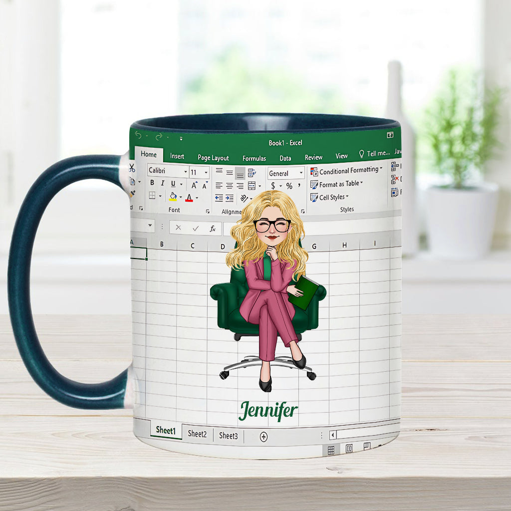 Personalized Accent Mug Custom Colleague Gift with Name