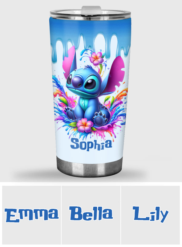 Personalized Blue Ohana Tumbler Custom Name Cool Summer Gift