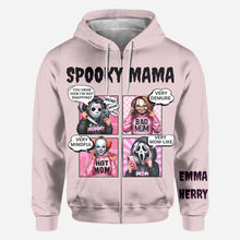 Load image into Gallery viewer, Personalized Spooky Mama All Over Shirt Custom Name Gift for Mom
