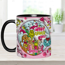 Load image into Gallery viewer, Personalized Merry Grinchmas Accent Mug Custom Name Holiday Gift
