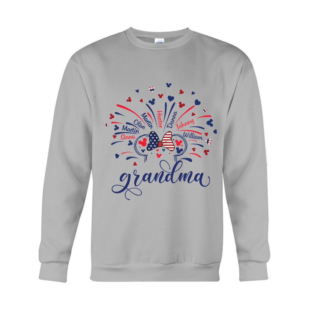 Personalized Firework Mouse T-shirt & Hoodie for Family | 4th of July Gift