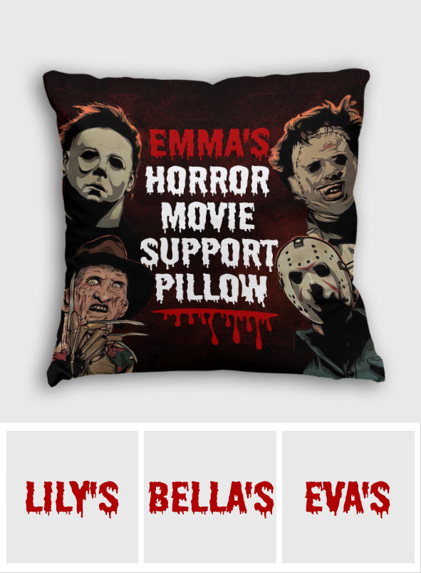 Personalized Horror Movie Support Pillow Custom Name Gift