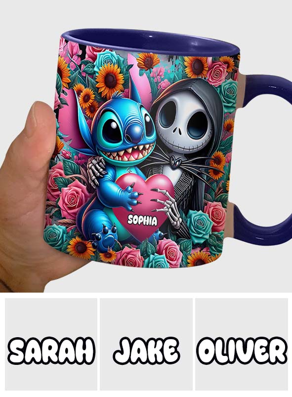 Personalized Nightmare Accent Mug Custom Name Gift for Halloween