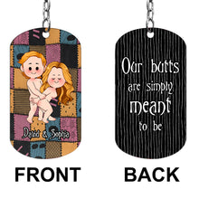 Load image into Gallery viewer, Personalized Stainless Steel Keychain Unique Couple Gift Custom Name for Anniversary
