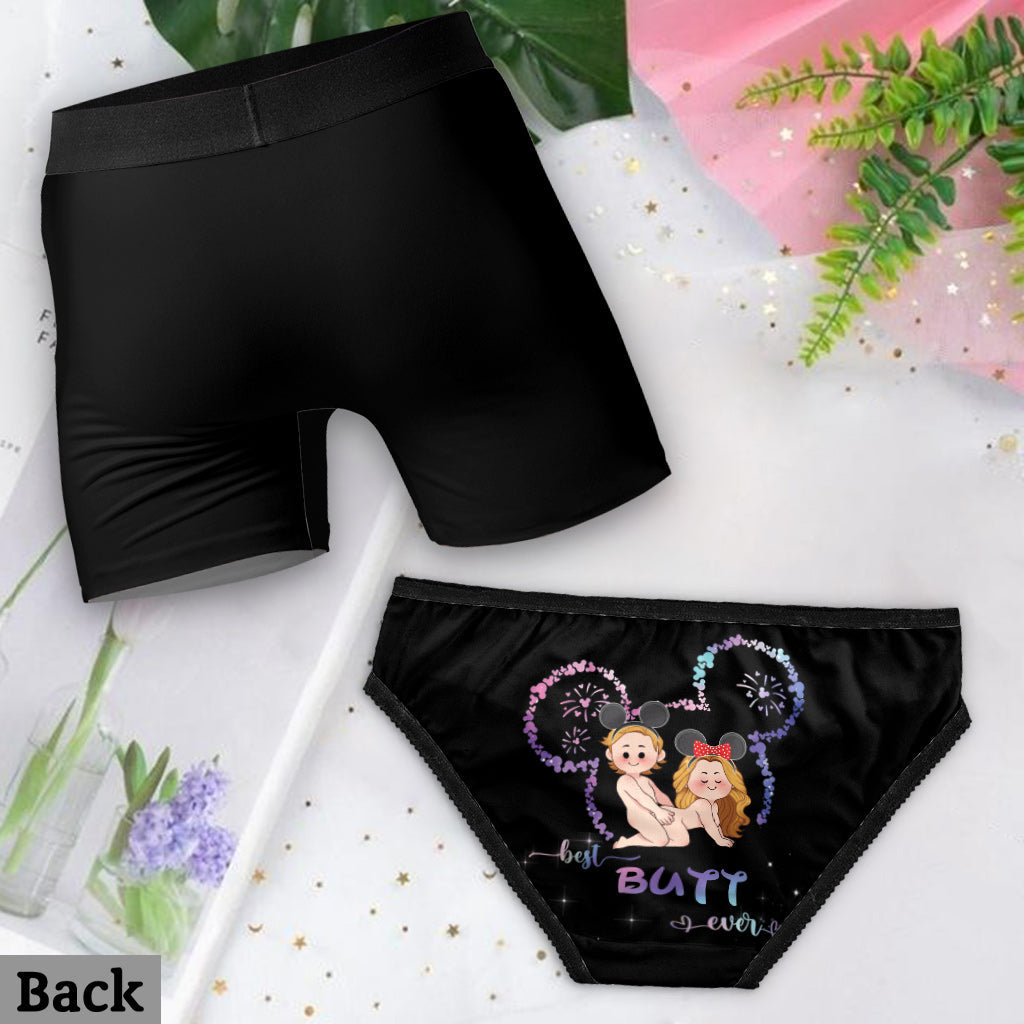 Personalized Lace Border Women's Briefs & Men's Boxers Gift for Couples