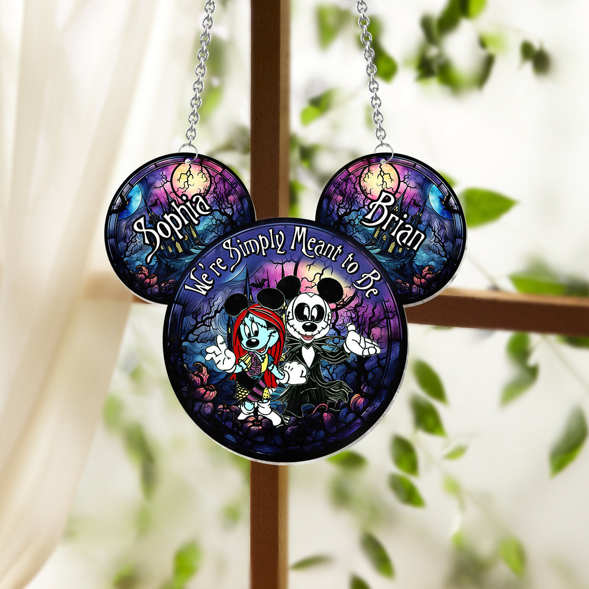 Personalized Mouse Suncatcher Ornament for Couples | Unique Gift Idea