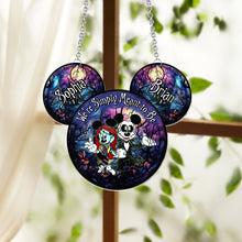 Load image into Gallery viewer, Personalized Mouse Suncatcher Ornament for Couples | Unique Gift Idea
