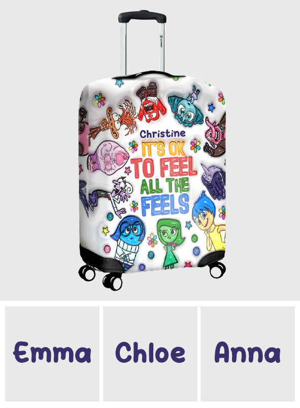 Personalized Luggage Cover Custom Name Colorful Design Gift