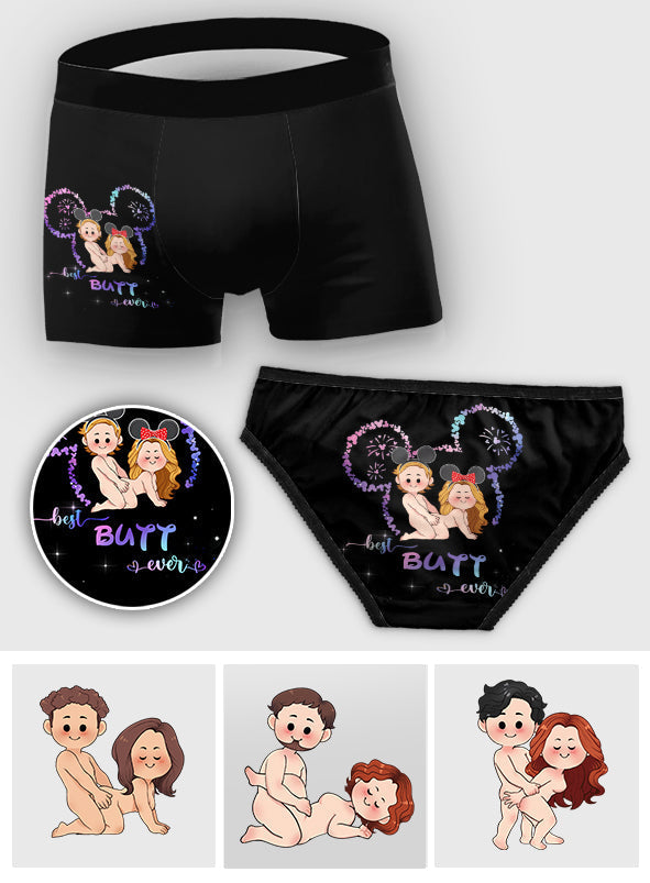 Personalized Lace Border Women's Briefs & Men's Boxers Gift for Couples