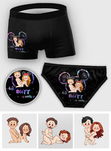 Load image into Gallery viewer, Personalized Lace Border Women's Briefs &amp; Men's Boxers Gift for Couples
