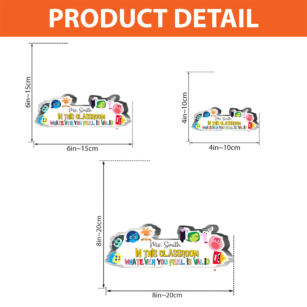 Personalized Custom Shaped Acrylic Plaque for Teacher Appreciation