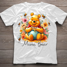 Load image into Gallery viewer, Personalized Mama Bear T-Shirt &amp; Hoodie with Floral Design for Mom
