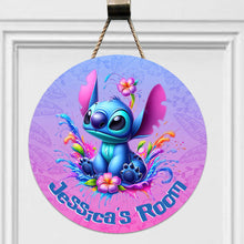 Load image into Gallery viewer, Personalized Round Wood Sign with Name Custom Gift for Kids
