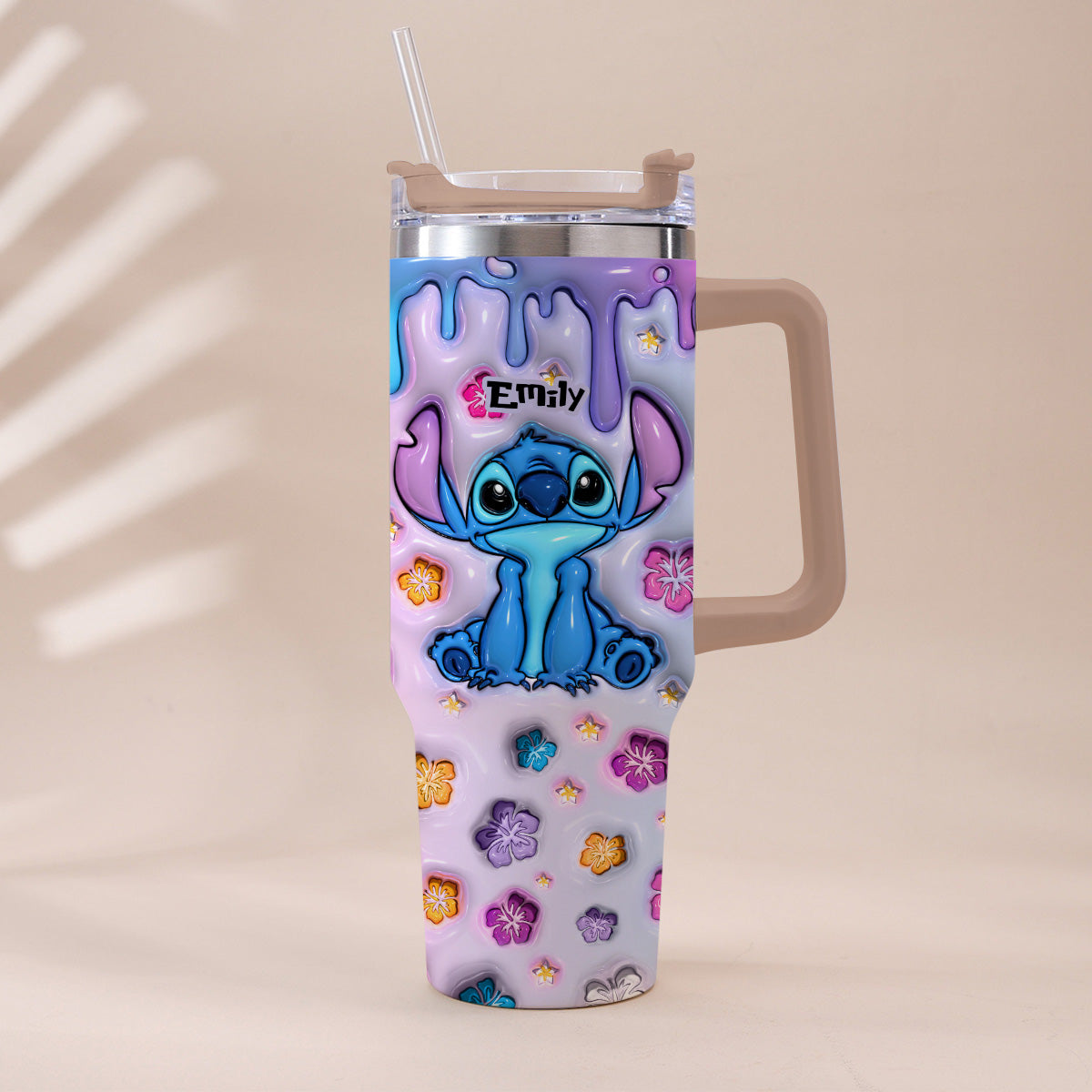 Personalized Ohana Tumbler with Handle Custom Name Gift Idea