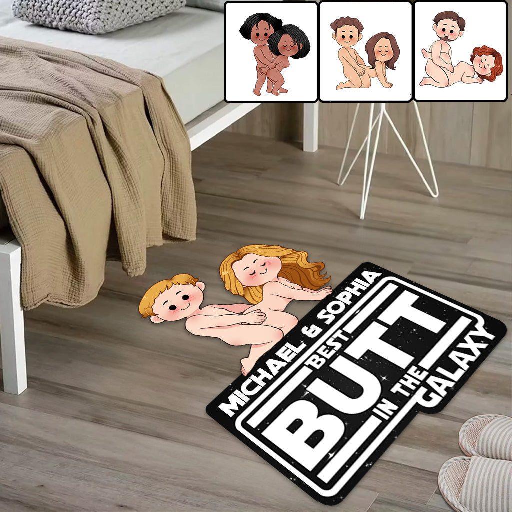 Personalized Best Butt In The Galaxy Shaped Doormat Gift