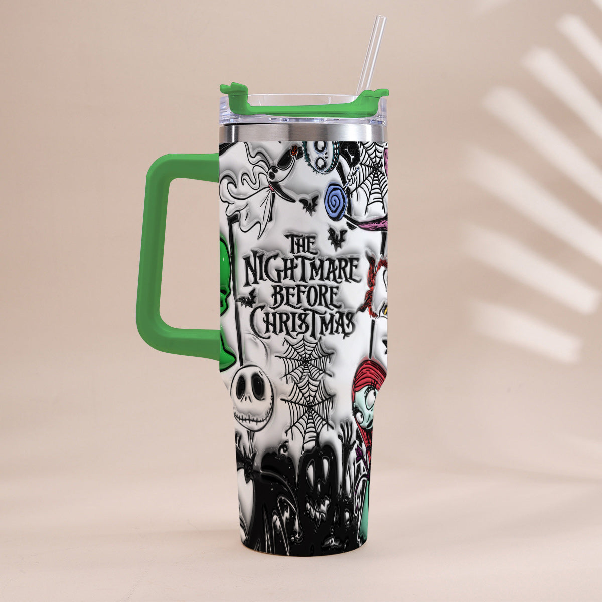 Personalized Nightmare Tumbler with Handle Custom Name Gift
