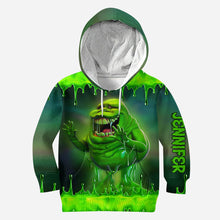 Load image into Gallery viewer, Personalized Green Ghost Hoodie and Leggings Set for Kids and Adults
