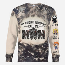 Load image into Gallery viewer, Personalized All-Over Shirt My Favorite Monsters Call Me Mom Gift for Mother's Day
