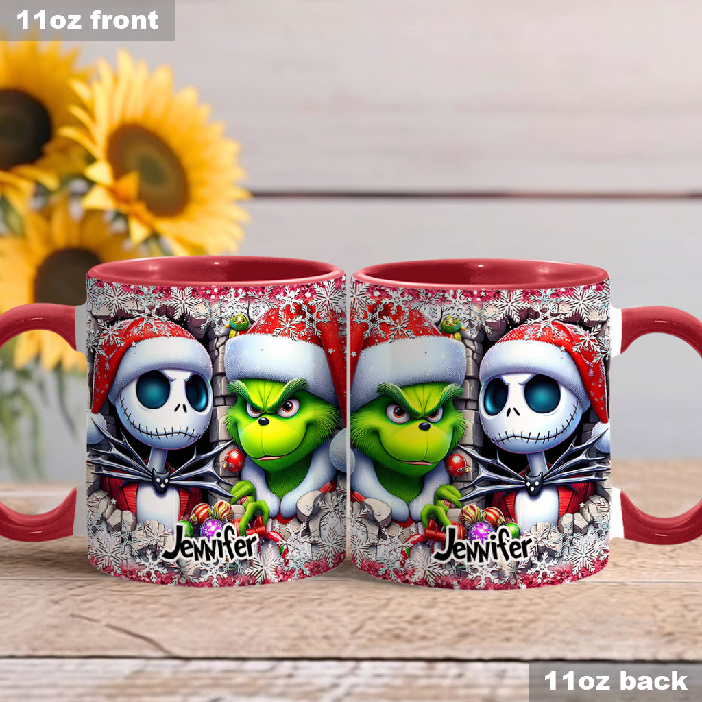 Personalized Nightmare Christmas Accent Mug Custom Name Gift
