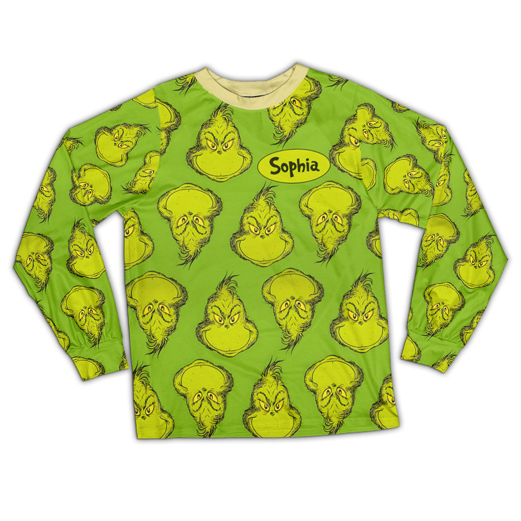 Personalized Grinch Pajama Set for Kids | Christmas Gift