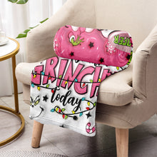 Load image into Gallery viewer, Personalized Grinchy Blanket Custom Name Christmas Gift
