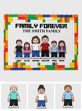 Load image into Gallery viewer, Personalized Family Building Brick Blocks Customizable Family Name Gift

