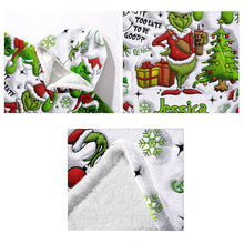 Load image into Gallery viewer, Personalized Grinchmas Blanket Hoodie Gift for Kids - Cozy Holiday Apparel
