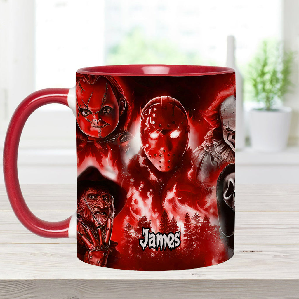 Personalized Horror Movie Accent Mug Custom Name Gift for Fans