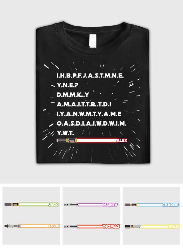 Personalized Star Wars Force T-shirt Hoodie Gift for Fans