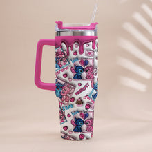 Load image into Gallery viewer, Personalized Ohana Tumbler With Handle Custom Gift for Couples
