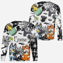Load image into Gallery viewer, Personalized Halloween All-Over Shirt Custom Name Gift for Kids
