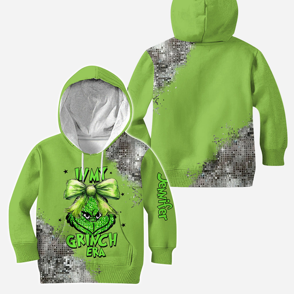 Personalized Grinch Era Hoodie and Leggings Set Gift for Christmas
