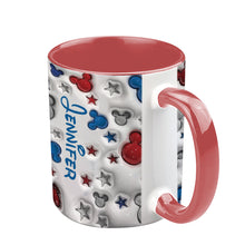 Load image into Gallery viewer, Personalized Mickey Mouse Accent Mug Custom Name Star Design Gift
