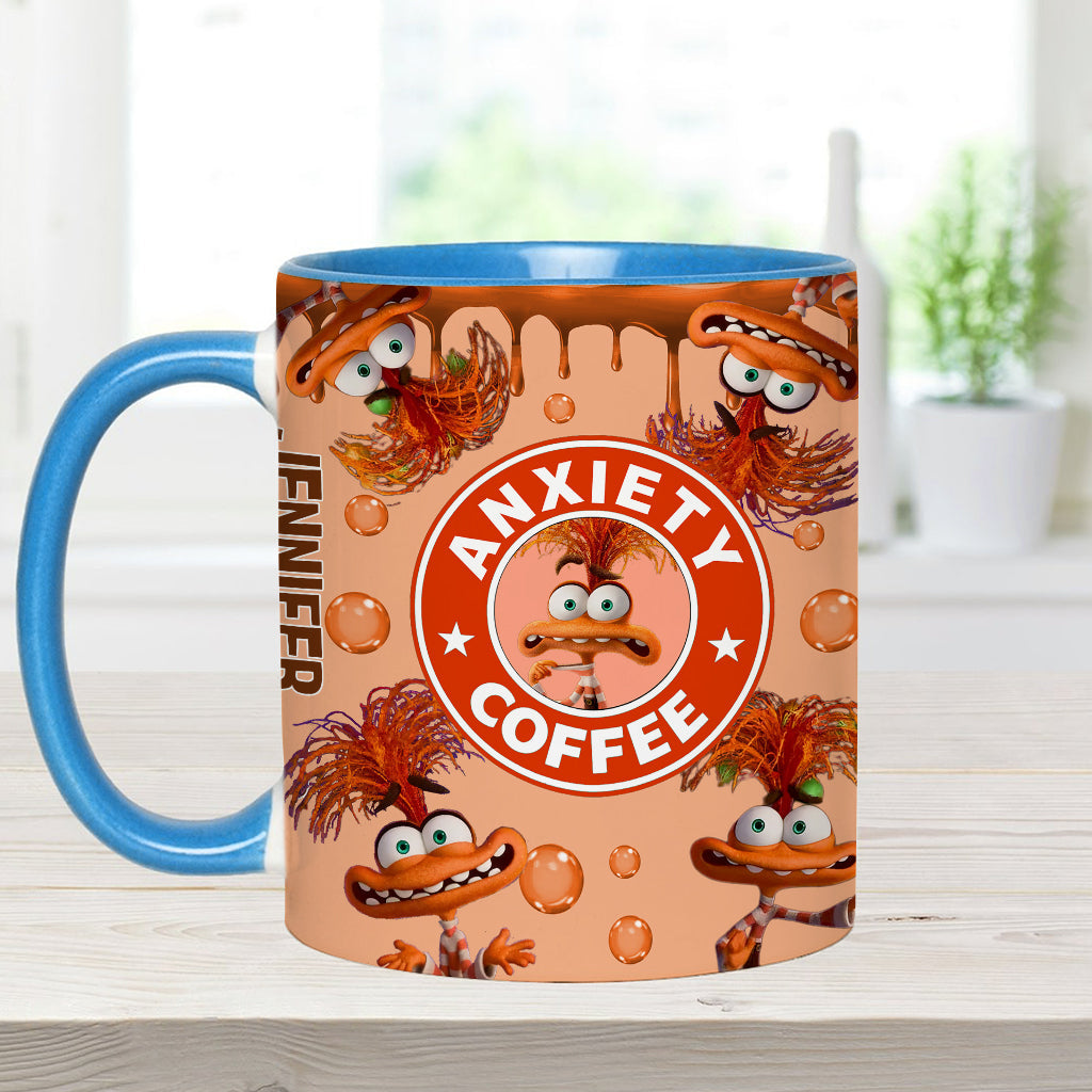 Personalized Accent Mug Custom Name Anxiety Coffee Gift