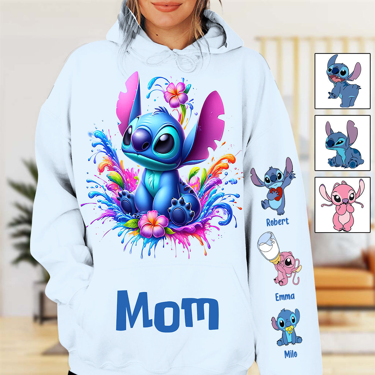Personalized Ohana All Over Shirt Gift for Mom - Unique Birthday & Mother's Day Apparel