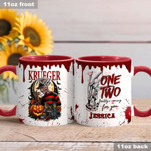 Load image into Gallery viewer, Personalized Horror Accent Mug Custom Name Gift for Fans
