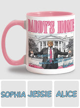 Load image into Gallery viewer, Personalized Two-Tone Accent Mug Custom Name Gift for Dad
