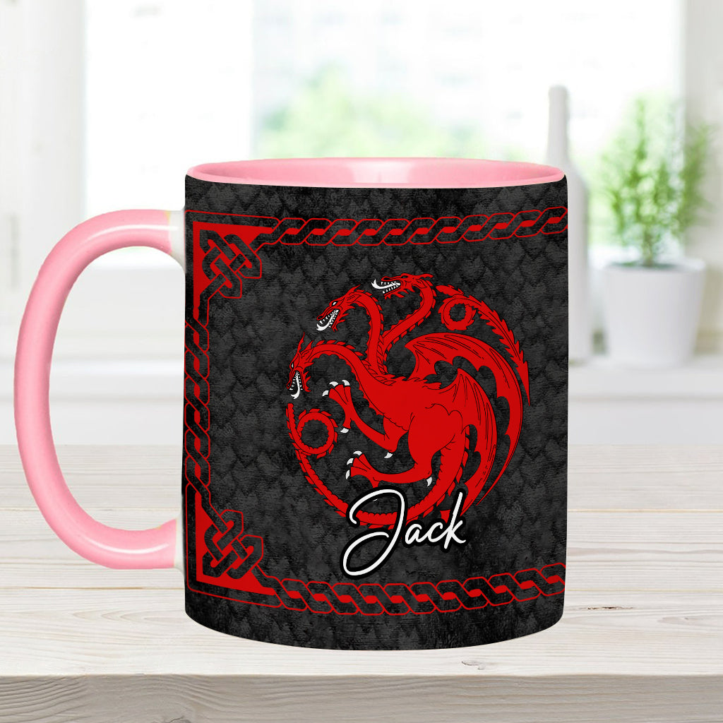 Personalized Accent Mug with Dragon Design for Coffee Lovers