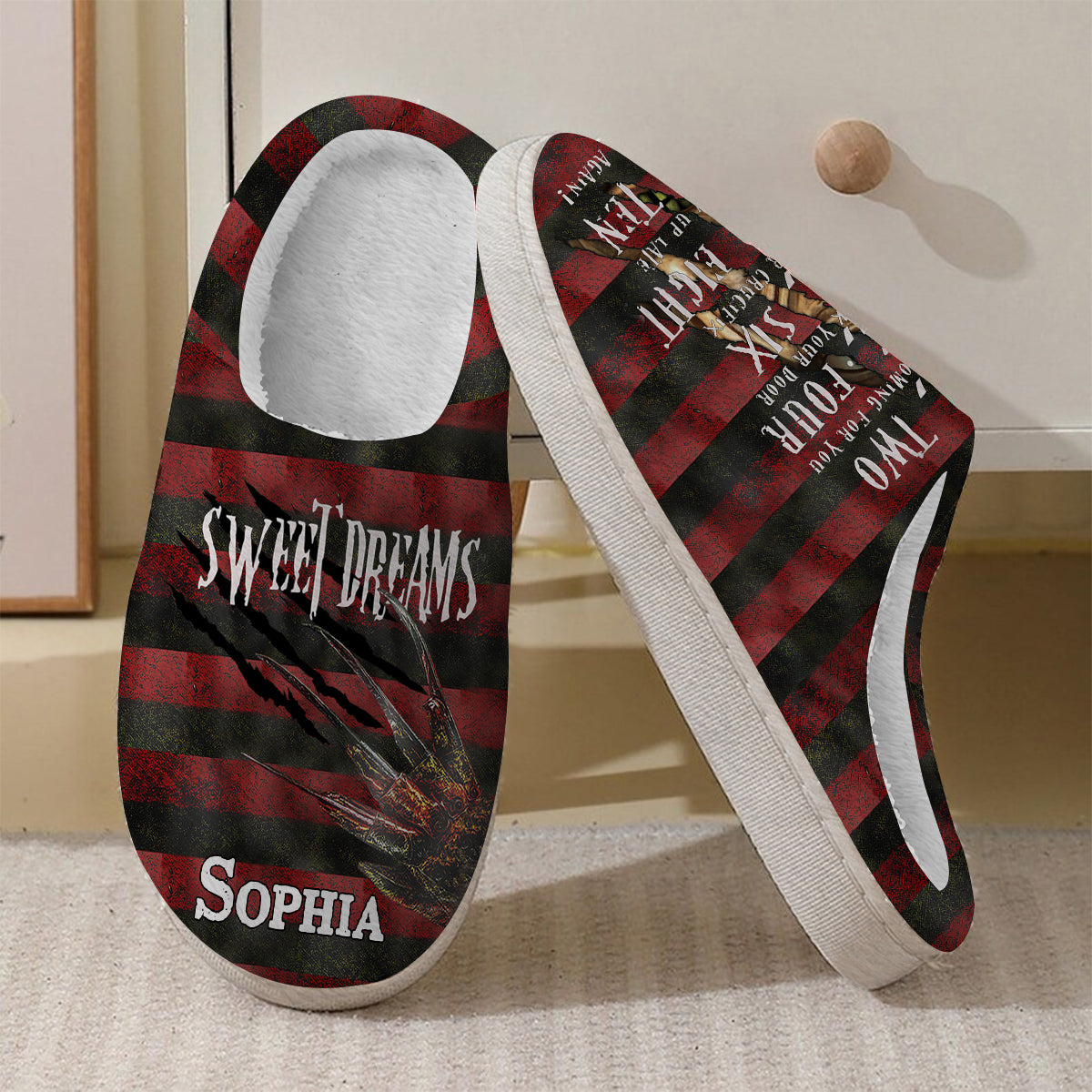 Personalized Sweet Dreams Slippers Custom Name Cozy Gift