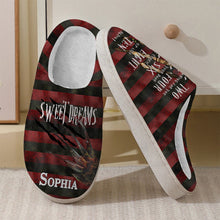 Load image into Gallery viewer, Personalized Sweet Dreams Slippers Custom Name Cozy Gift
