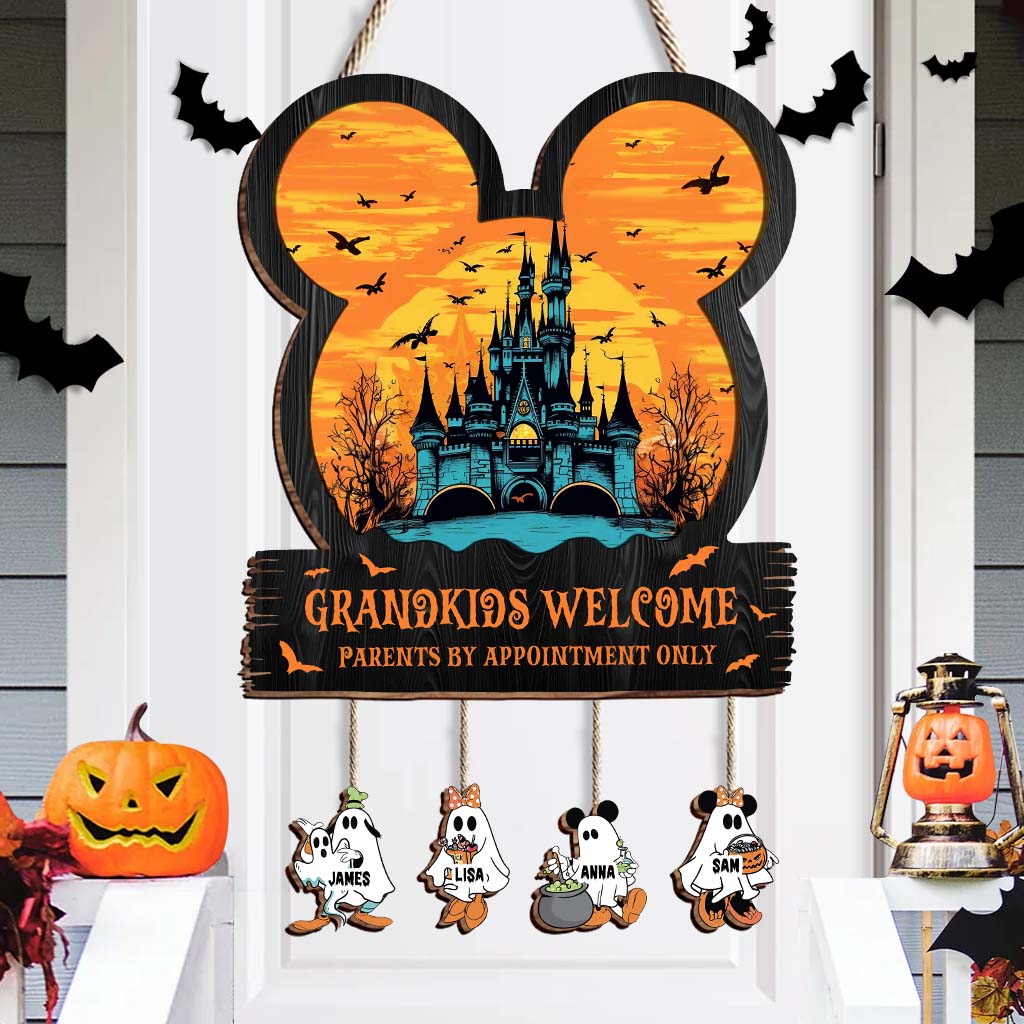 Personalized Grandkids Welcome Sign Custom Names Gift for Grandma