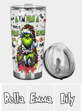 Load image into Gallery viewer, Personalized Grinch Tumbler Christmas Gift for Mom with Name
