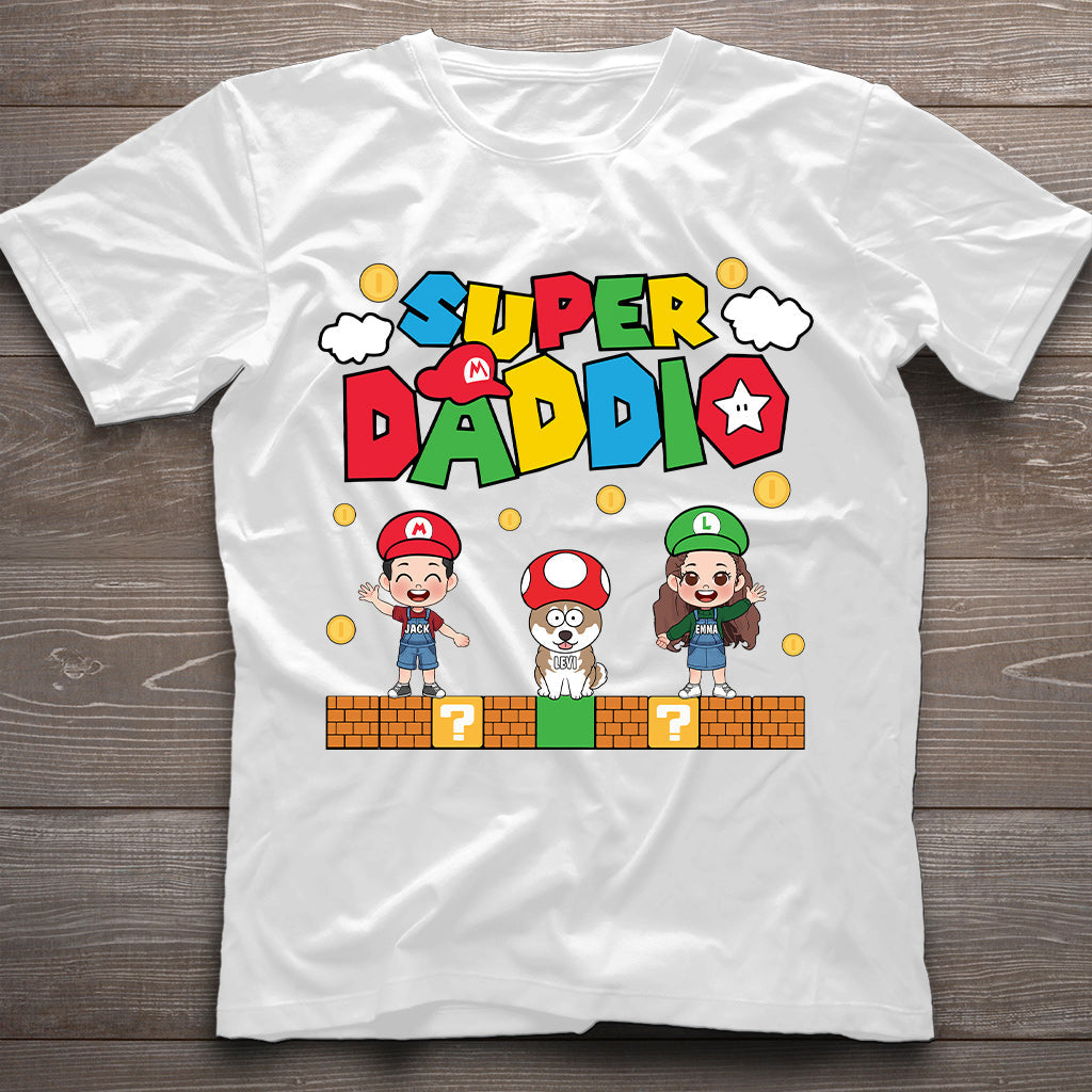 Personalized Super Daddio T-shirt & Hoodie Gift for Dad