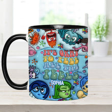 Load image into Gallery viewer, Personalized Ceramic Accent Mug 'It's Okay To Feel All The Feels' Gift for Kids
