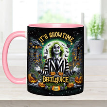 Load image into Gallery viewer, Personalized Beetlejuice Accent Mug Custom Name Gift for Halloween
